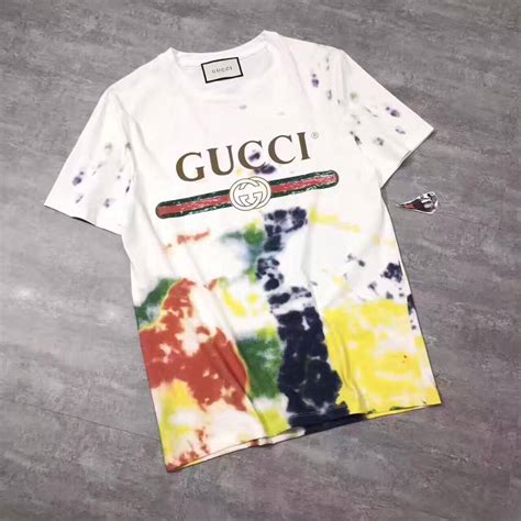 fake gucci tie dye shirt|gucci shirt checker.